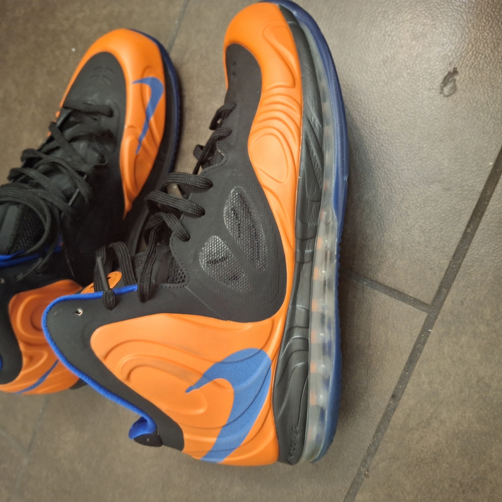 Orange and Black Athletic Shoes with Air Cushioning